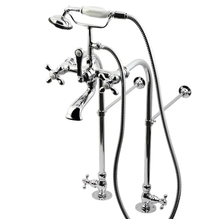 Kingston Brass Clawfoot Tub Faucet Packages, Polished Chrome, Freestanding CC58T451MX